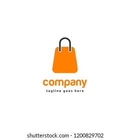 Shopping bag logo. Online shop logo.