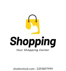 Shopping bag logo. Online shop logo template isolated on white background