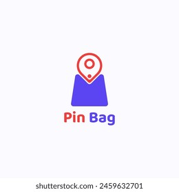 Shopping bag logo and a pin.