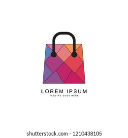 shopping bag logo template