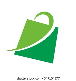 shopping bag logo vector.