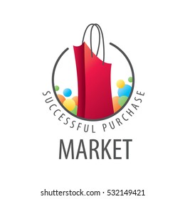 shopping bag logo vector 