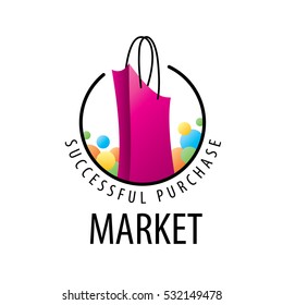 shopping bag logo vector 