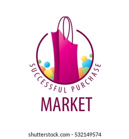 shopping bag logo vector 