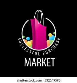 shopping bag logo vector 