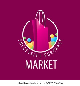 shopping bag logo vector 