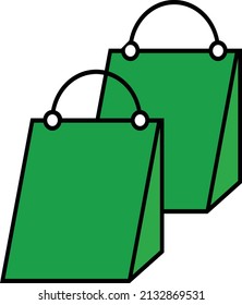 icono vectorial del logotipo de la bolsa de compra para la compra en línea o fuera de línea