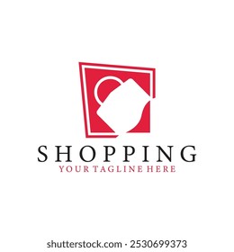 Diseño de Plantilla de ilustración de icono de Vector de logotipo de bolso de compras