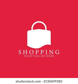 Diseño de Plantilla de ilustración de icono de Vector de logotipo de bolso de compras