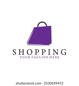 Diseño de Plantilla de ilustración de icono de Vector de logotipo de bolso de compras