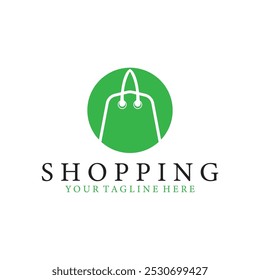 shopping bag logo vector icon illustration template design