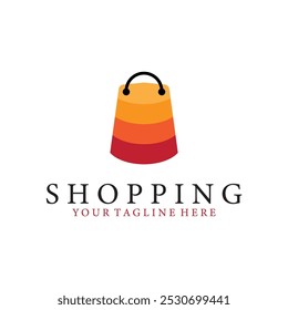 shopping bag logo vector icon illustration template design