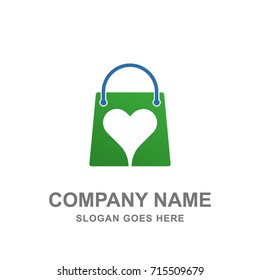 Shopping Bag Logo Vector Icon