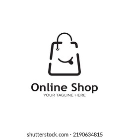shopping bag logo vector illustration