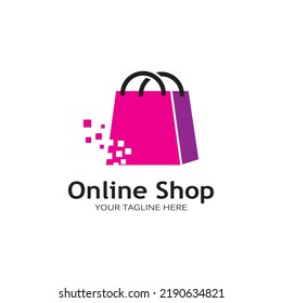 shopping bag logo vector illustration