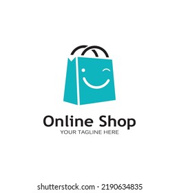 shopping bag logo vector illustration