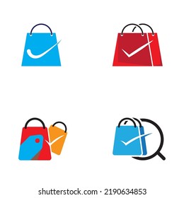 ilustración vectorial del logotipo de la bolsa de compras