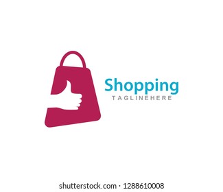 Shopping bag logo vector template