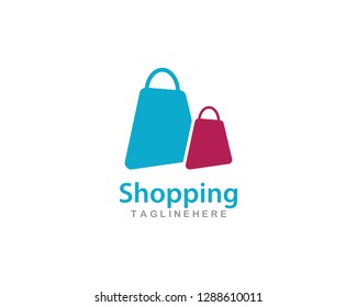 Shopping bag logo vector template