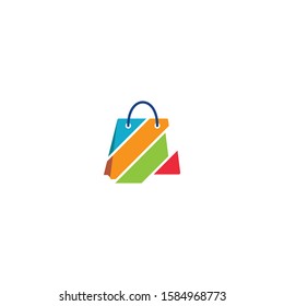 Shopping bag logo vector template