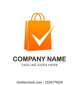 shopping bag logo vector template