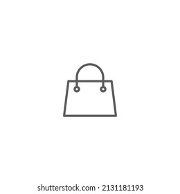 shopping bag minimalist icon isolated white background