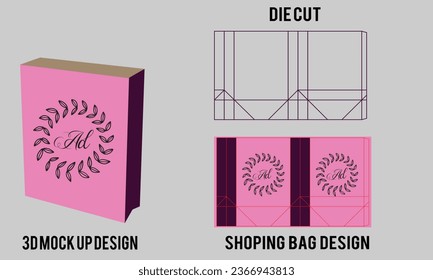 Shopping bag mockup.  blank paper bags. shopping product package for corporate brand template.