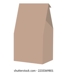 Shopping bag mockup set. Paper package isolated on white background. Realistic craft paper bag mockup.