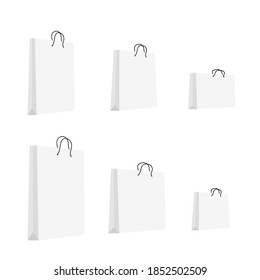 Shopping bag mockups. Vector illustration.
