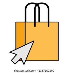 shopping bag with mouse arrow