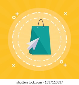shopping bag with mouse arrow