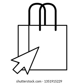 shopping bag with mouse arrow