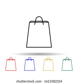 shopping bag multi color style icon. Simple thin line, outline vector of web icons for ui and ux, website or mobile application