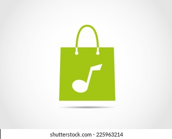 Shopping Bag Note Music
