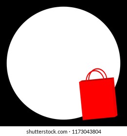 shopping bag on background with copy space for your text