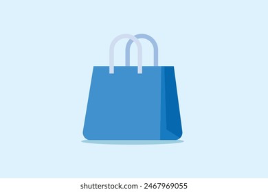 Bolsa de compras. Concepto de compras en línea. Ilustración vectorial.
