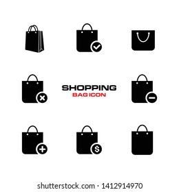 shopping bag. online shop logo vector icon