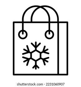 shopping bag outline icon isolate on white background