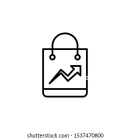 Shopping Bag outline icon .SEO & WEB Illustration style.