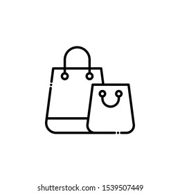 Shopping Bag outline icon. travel and tourism Illustration style.
