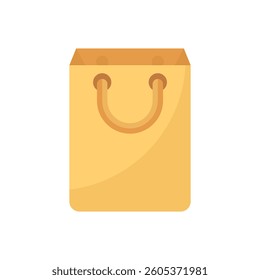 Shopping bag packing icon in flat style. Package vector illustration on isolated background. Purchase sign business concept.
