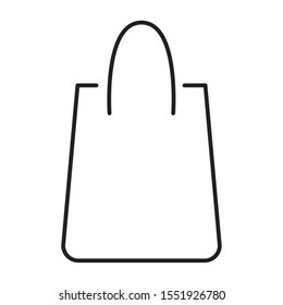 shopping bag paper commercial icon vector illustration design