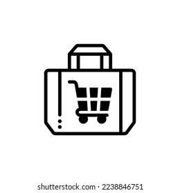 shopping bag, paper bag icon