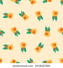 Shopping bag paper seamless pattern. Suitable for backgrounds, wallpapers, fabrics, textiles, wrapping papers, printed materials, and many more. Editable vector.