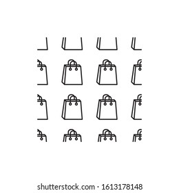 shopping bag pattern vector logo template 