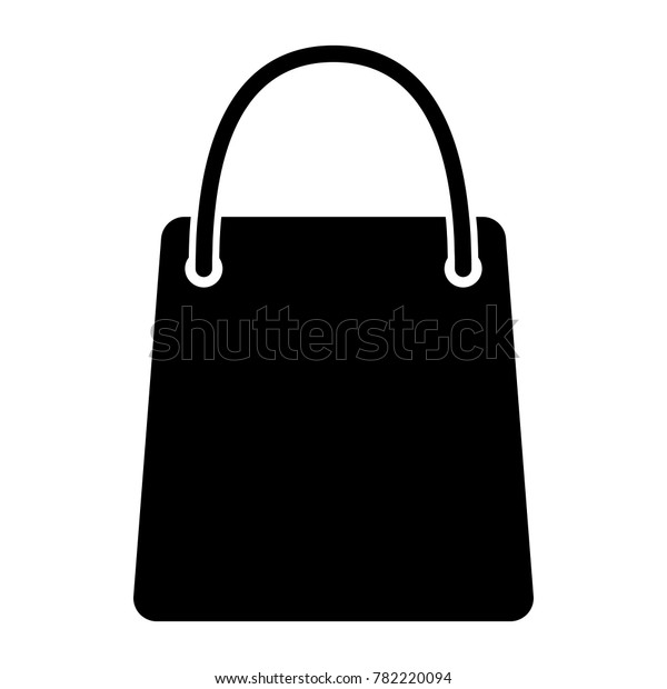 Shopping Bag Pixel Perfect Vector Silhouette Stock Vector (Royalty Free ...