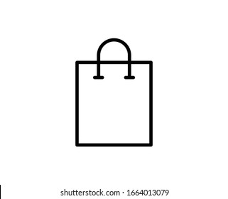Shopping Bag Premium Line Icon. Simple High Quality Pictogram. Modern Outline Style Icons. Stroke Vector Illustration On A White Background