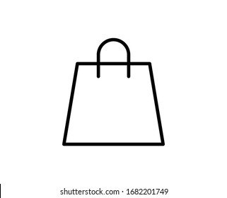 Shopping Bag Premium Line Icon. Simple High Quality Pictogram. Modern Outline Style Icons. Stroke Vector Illustration On A White Background