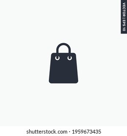 Shopping bag, premium quality flat icon. Vector logo concept for web graphics, EPS 10