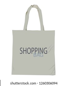 shopping bag realistic vector illustration isolated